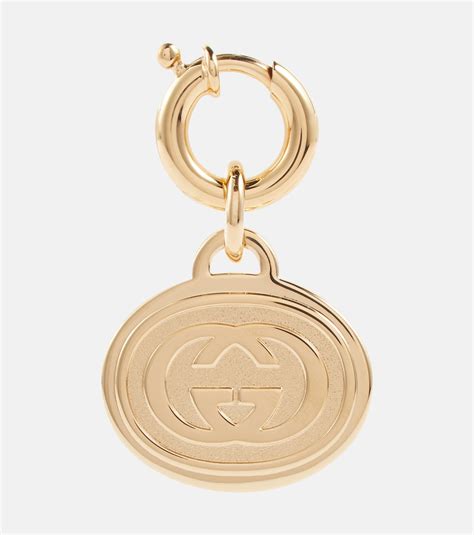 Interlocking G pet tag in gold 